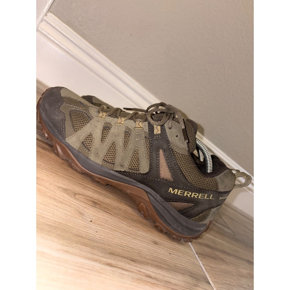 Merrell Accentor 3 Olive Moss Green Suede Men's Size 10 Hiking Shoes Boots